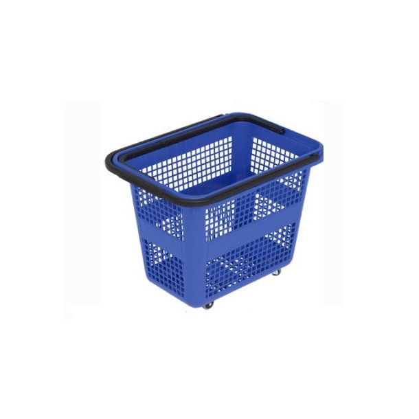 Shopping cart with wheels and handle 54 liters, Blue - 6 pcs