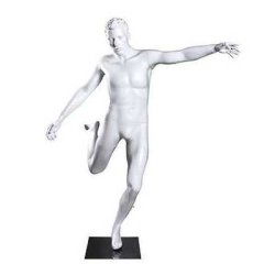 Sportsmannequin, men, kicking soccer player