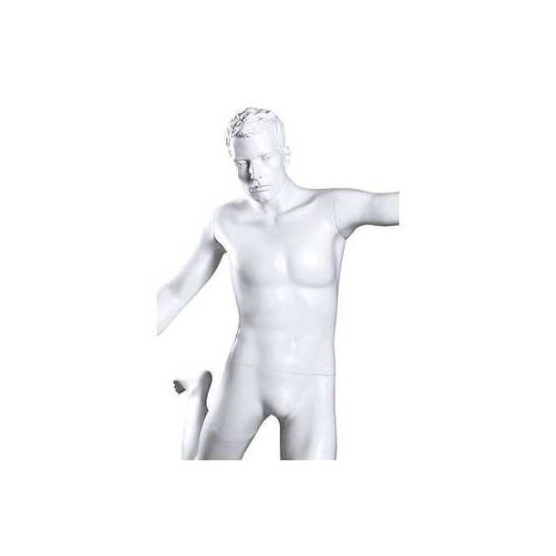 Sportsmannequin, men, kicking soccer player