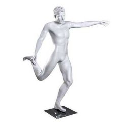Sportsmannequin, men, kicking soccer player