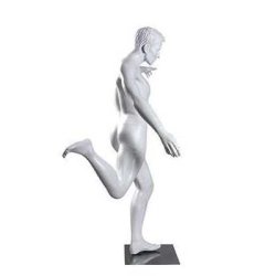 Sportsmannequin, men, kicking soccer player