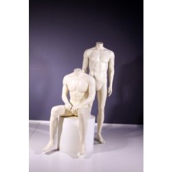 Male mannequin with head sitting model Ralf 1059 - many colors