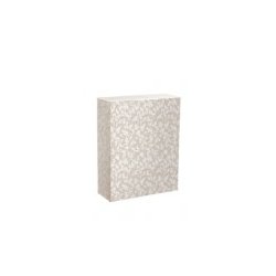 Gift paper - kraft paper - white-gray with floral motif - 70cm x 100m