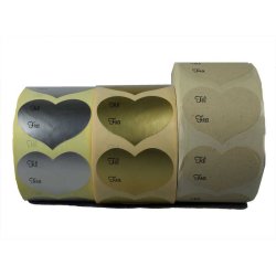 Heart-shaped and oval gift tags