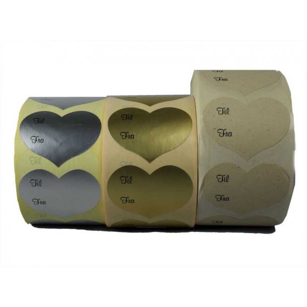 Heart-shaped and oval gift tags