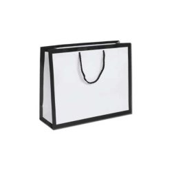 Luxury carrier bags with black edge, Medium and Small, 12 pcs