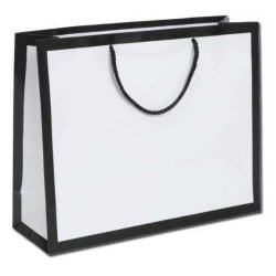 Luxury carrier bags with black edge, Medium and Small, 12 pcs