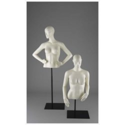 Torso - Short female torsos with arms and abstract faces - IVORY