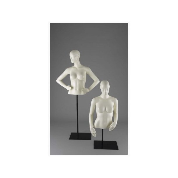 Torso - Short female torsos with arms and abstract faces - IVORY