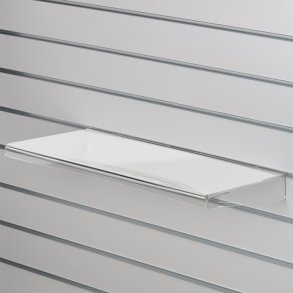 Akrylhylde til rillepanel B-59,5xD-20