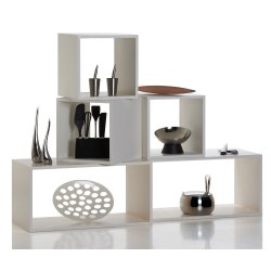 Cube for store design 80x40x40 cm, white or black lacquer