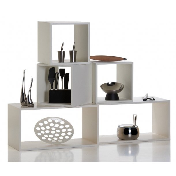 Cube for store design 80x40x40 cm, white or black lacquer