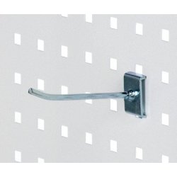 Hooks for square perforated plate, zinc - 10 pcs - Various lengths