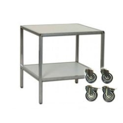 Sales table LUTON I with glass or melamine plates