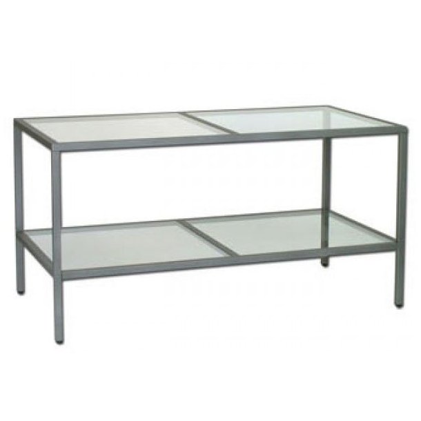 Sales table LUTON II with glass or melamine plates