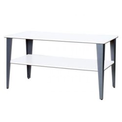 Sales table MAPLE II with melamine panels in white or maple