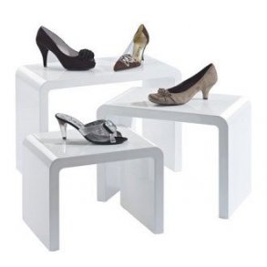 Sales tables - white - set of 3 pieces