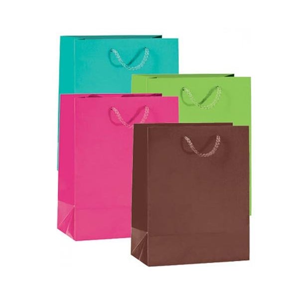 Paper bag - Food - Gift bag with string - H23 cm - 12 pcs 