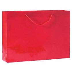 Paper bag - High gloss - White, Red, or Black - H33 cm - 12 pcs