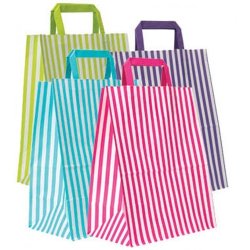 Paper bags - Striped - H30 cm - multiple colors - 50 pcs