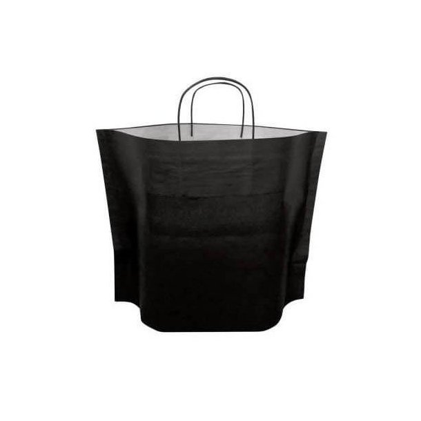 Paper bag - paper bag black with twisted handles - H34 cm - 50 pcs