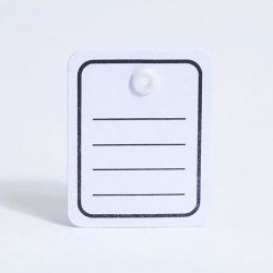 Signs with lines &amp; plastic holes - white - 1000 pcs