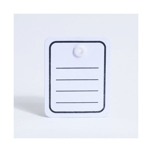 Signs with lines &amp; plastic holes - white - 1000 pcs