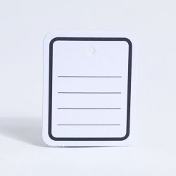 Signs with lines &amp; plastic holes - white - 1000 pcs