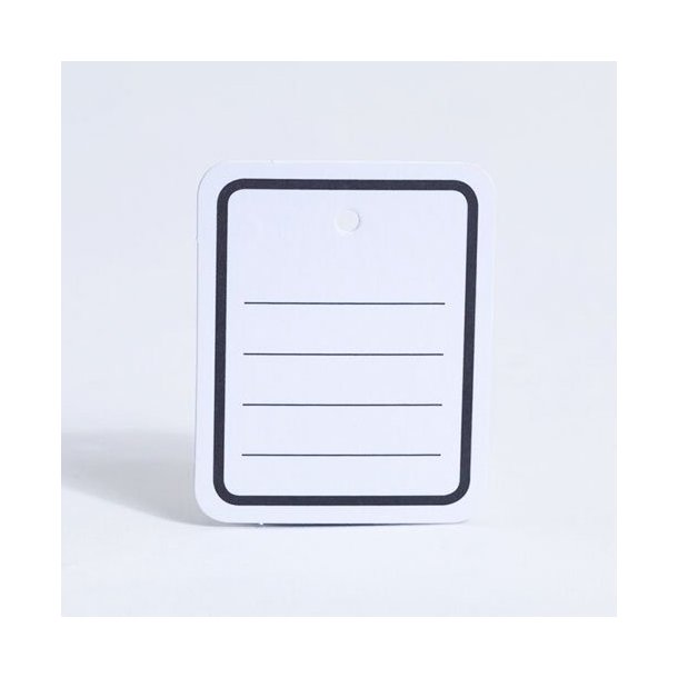 Signs with lines &amp; plastic holes - white - 1000 pcs