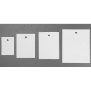 Skyltar för stift och öglor - vit - lösa 1000 st.