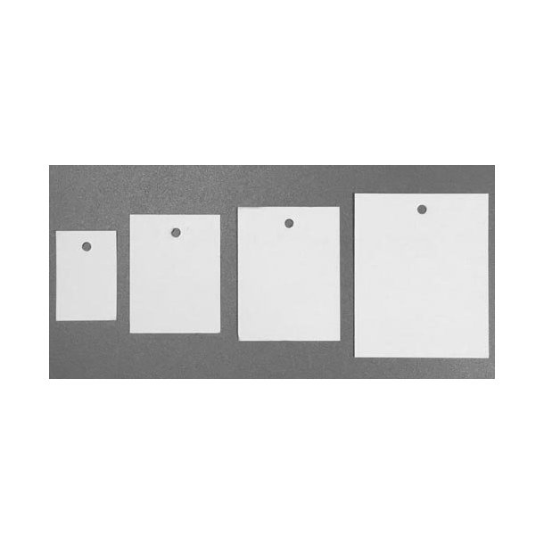 Signs for pins &amp; loops - white - loose 1000 pcs 35x45 mm