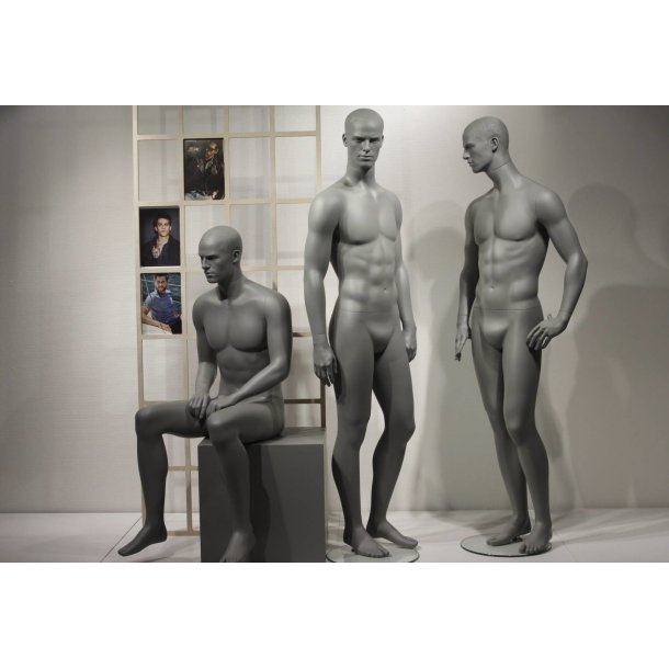 Patrick Grey 4 - sitting stylistic and charismatic gentleman mannequin