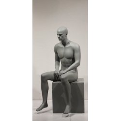 Patrick Grey 4 - sitting stylistic and charismatic gentleman mannequin