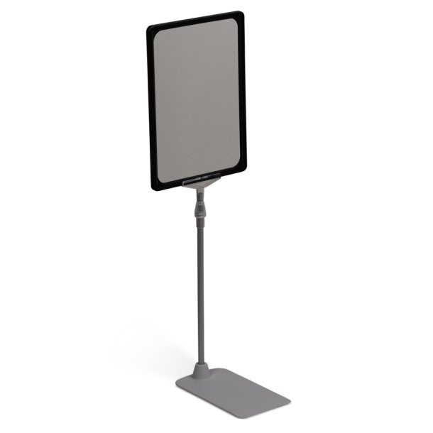 Plakatramme med teleskopstang A4 sort