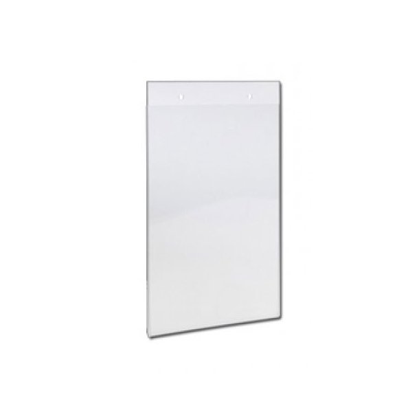 Plastic pocket for signs with 2 holes, A5, clear