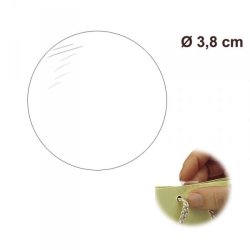 Plumbing label, round, 38 mm, blank - 1000 pcs