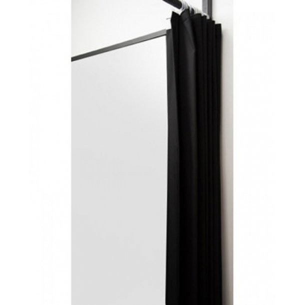 Flex fitting room - Titan frame - black / white curtain - 1 side white or gray