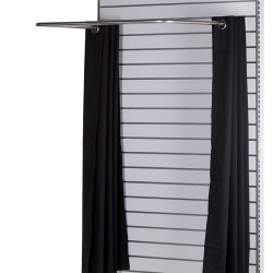 Fitting room - curtain rod for curtain panel with accessories