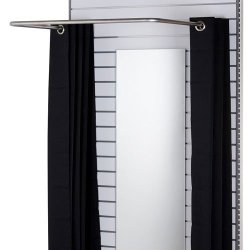 Fitting room - curtain rod for curtain panel with accessories