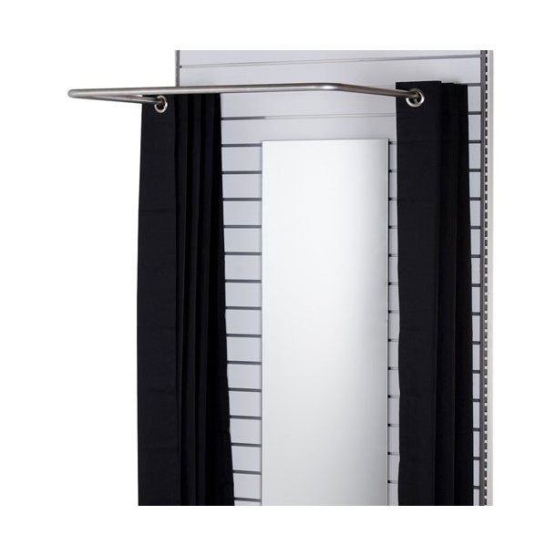 Fitting room - curtain rod for curtain panel with accessories