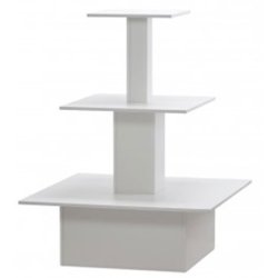 Pyramid board with 3 levels - White - H116 cm