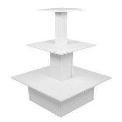 Pyramid board with 3 levels - White - H116 cm