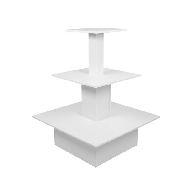 Pyramid board with 3 levels - White - H116 cm