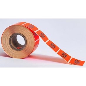 Sticker Label 20% - Red - 6000 st.