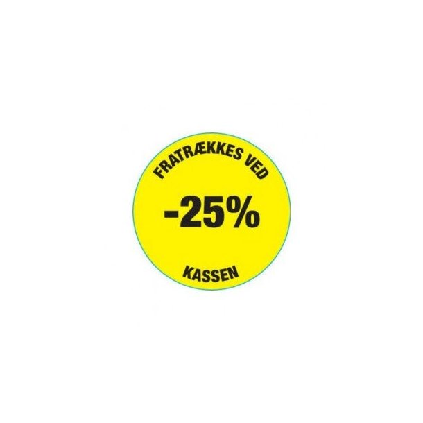 Sticker lim 25% - 500 st.