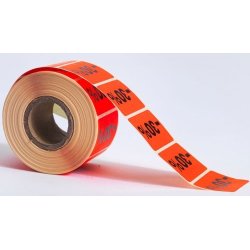 Sticker Label 50% - Red - 6000 pcs