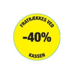 Clear adhesive sticker 40% - 500 pcs