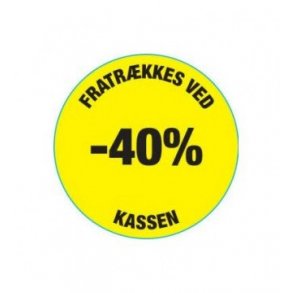 Klart klistermrke 40% - 500 st.