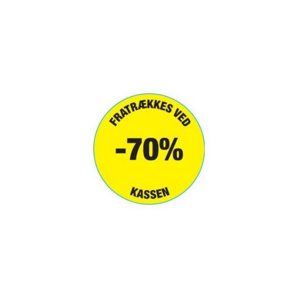 Sticker etikett 70% rabatt - 500 st.