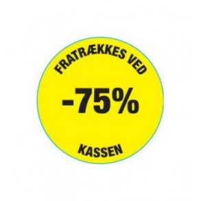 Klart klistermrke 75% - 500 st.